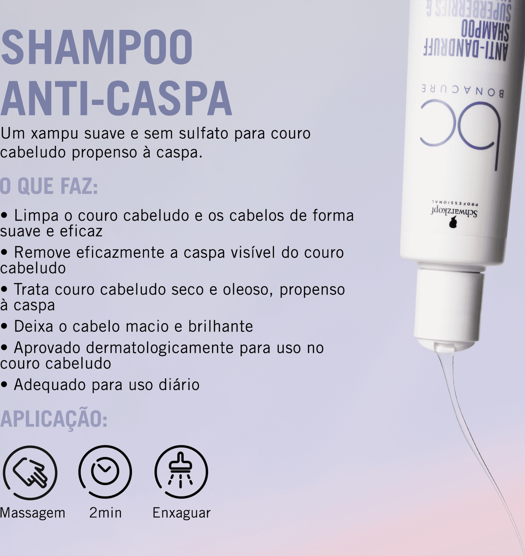 Shampoo Schwarzkopf Professional Bonacure Anti-Dandruff, 250ml.
