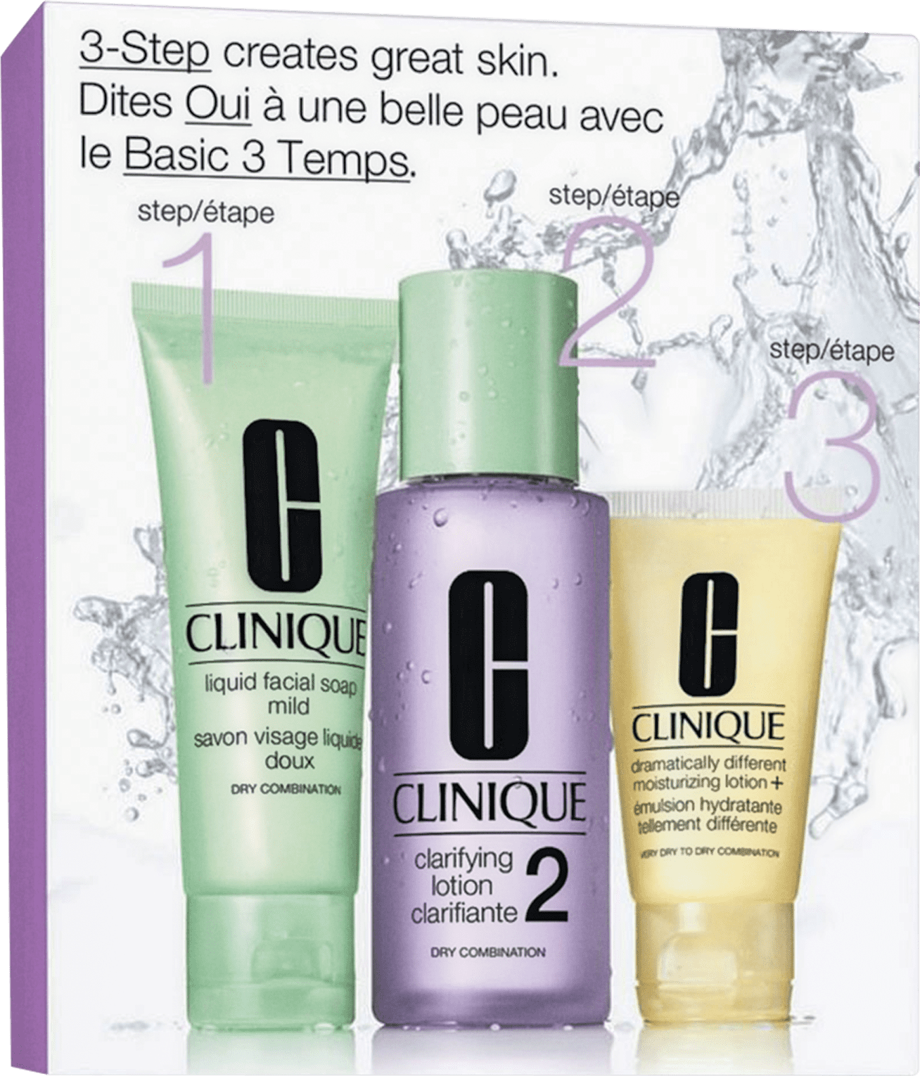 Kit Clinique Sistema 3 Passos Introdução Pele 2 (3 produtos)