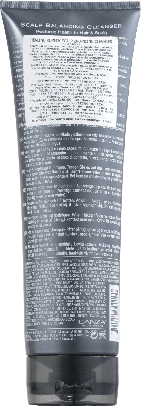 L'Anza Healing Remedy Healing Scalp Balancing Cleanser - Shampoo sem Sulfato 266ml
