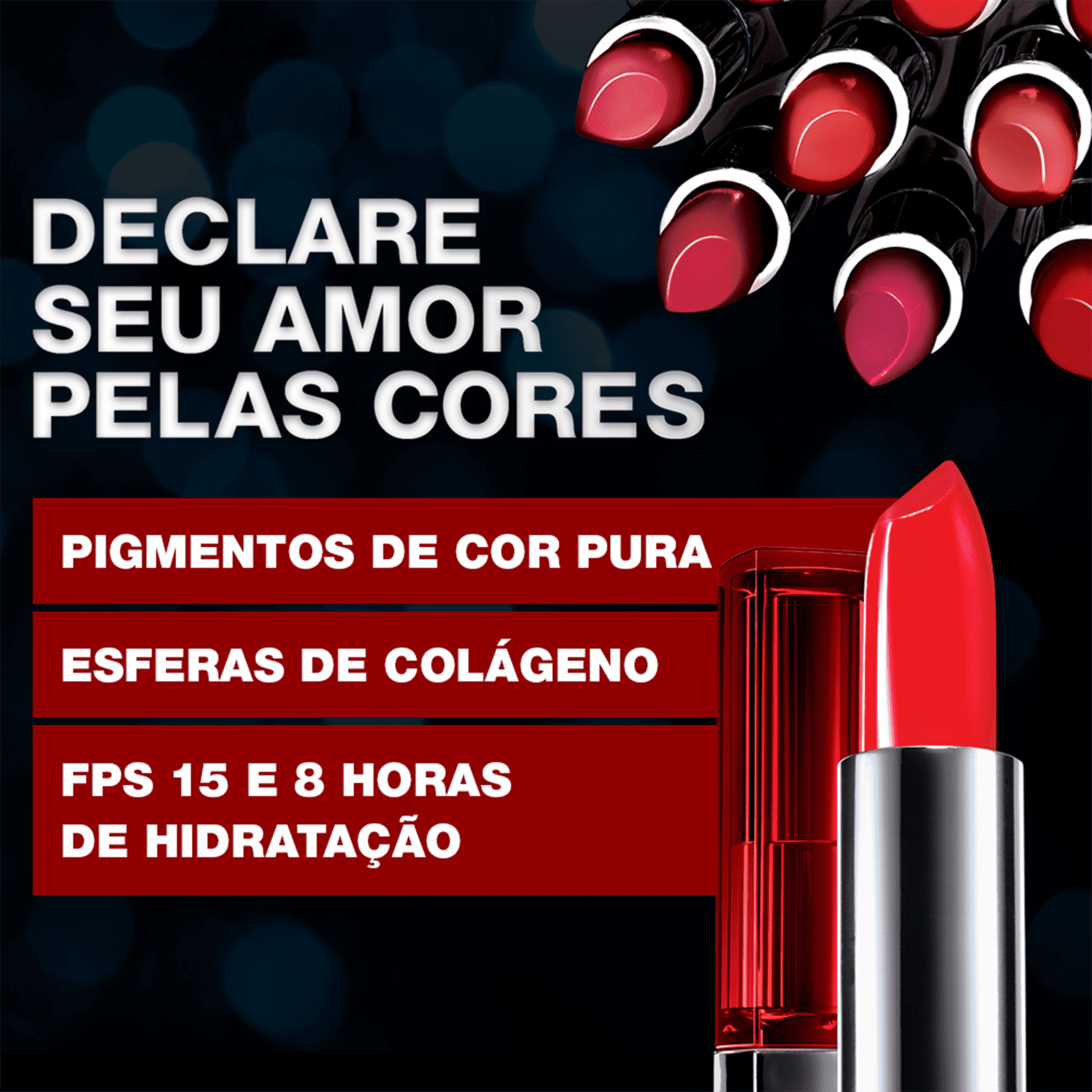 Maybelline Color Sensational Vermelhos Poderosos 311 Sem Compromisso - Batom Matte 4,2g