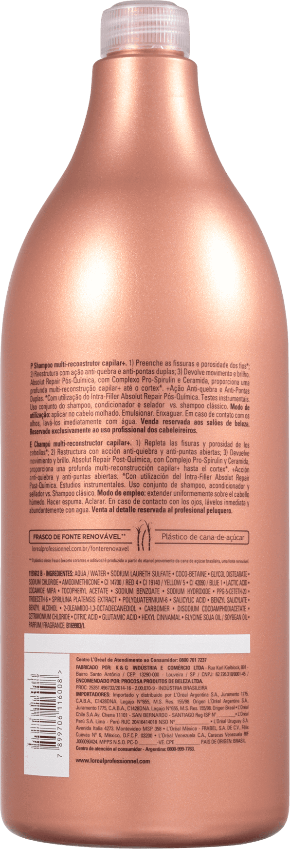 L'Oréal Professionnel Absolut Repair Pós-Química Multireconstrutor - Shampoo 1500ml