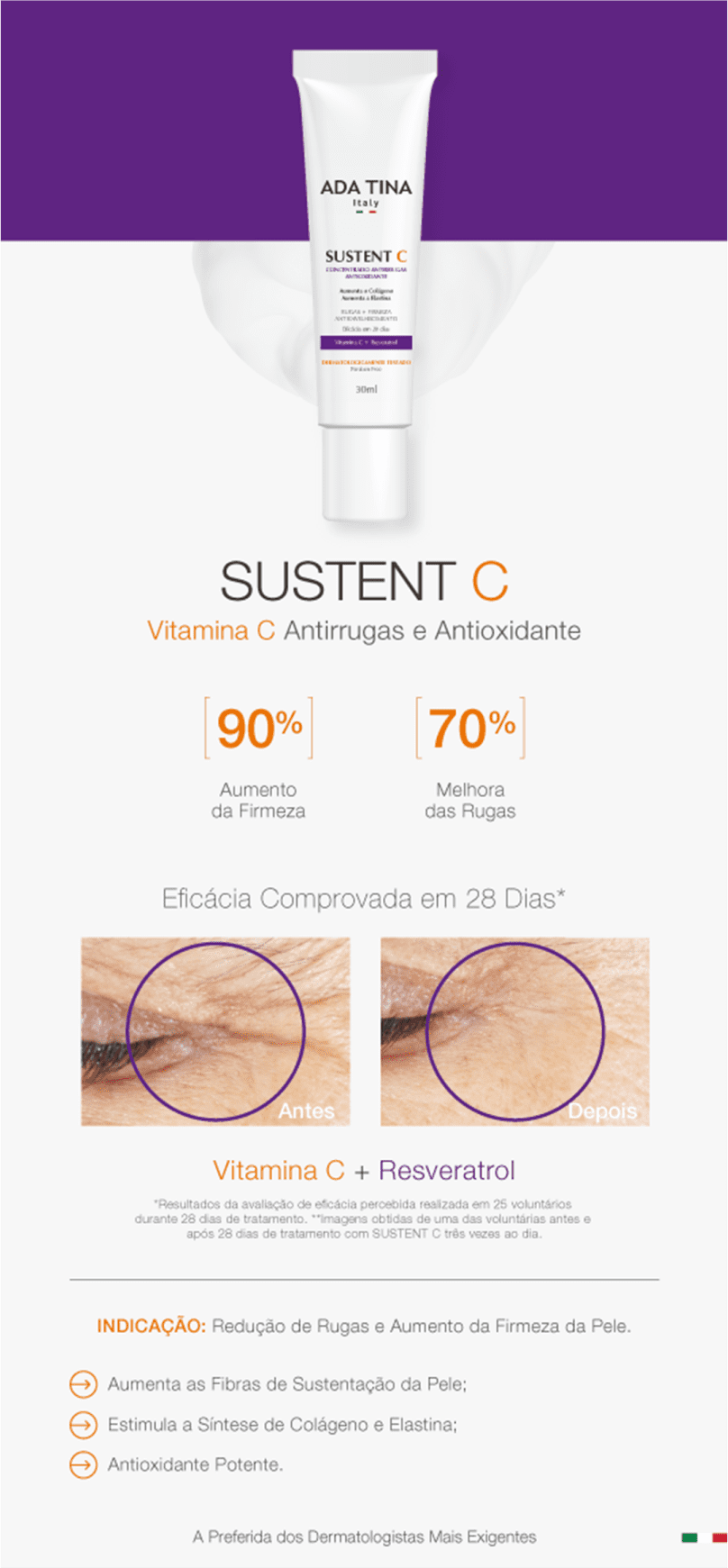 Ada Tina Sustent C - Concentrado Anti-idade 30ml