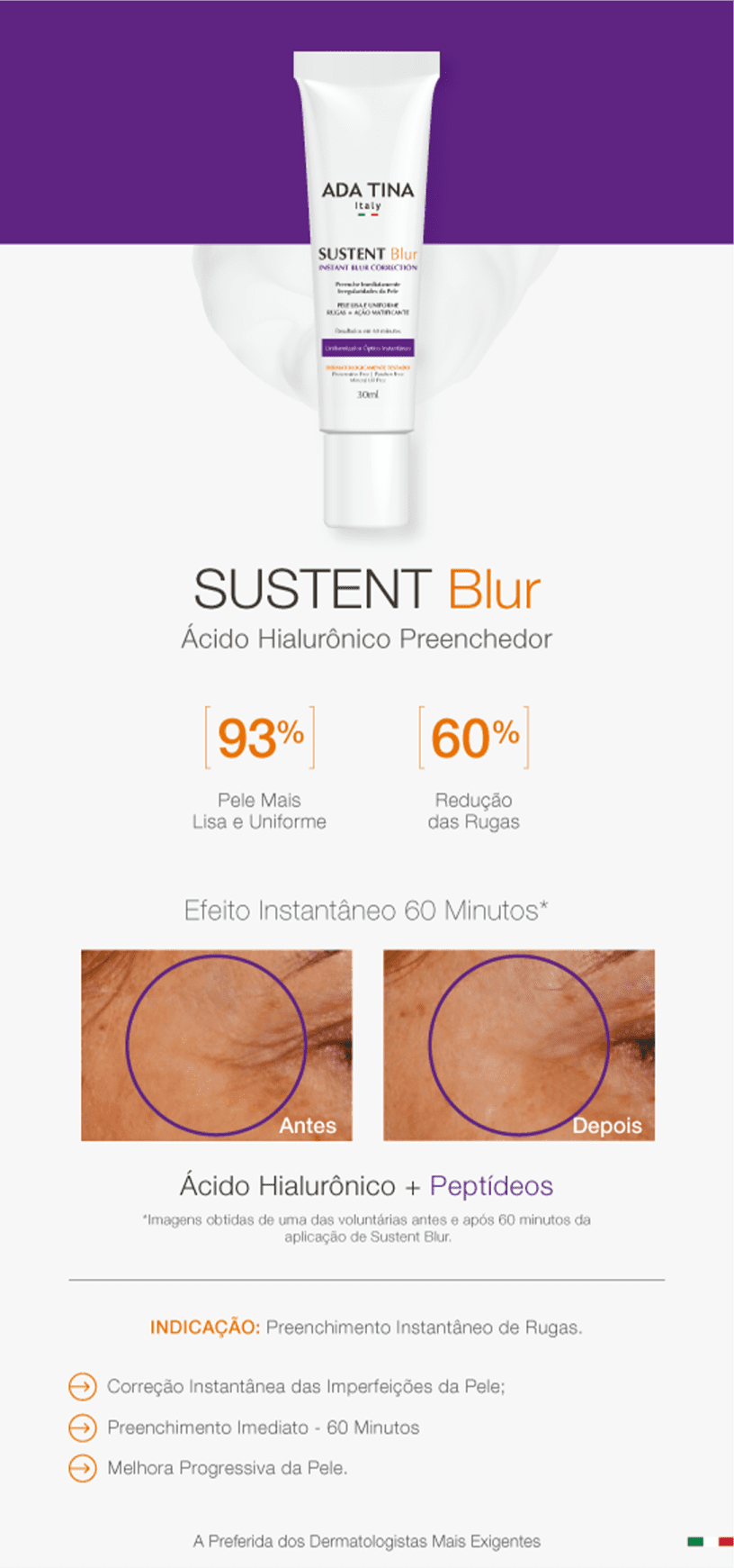 Ada Tina Sustent Blur - Tratamento Anti-idade 30ml