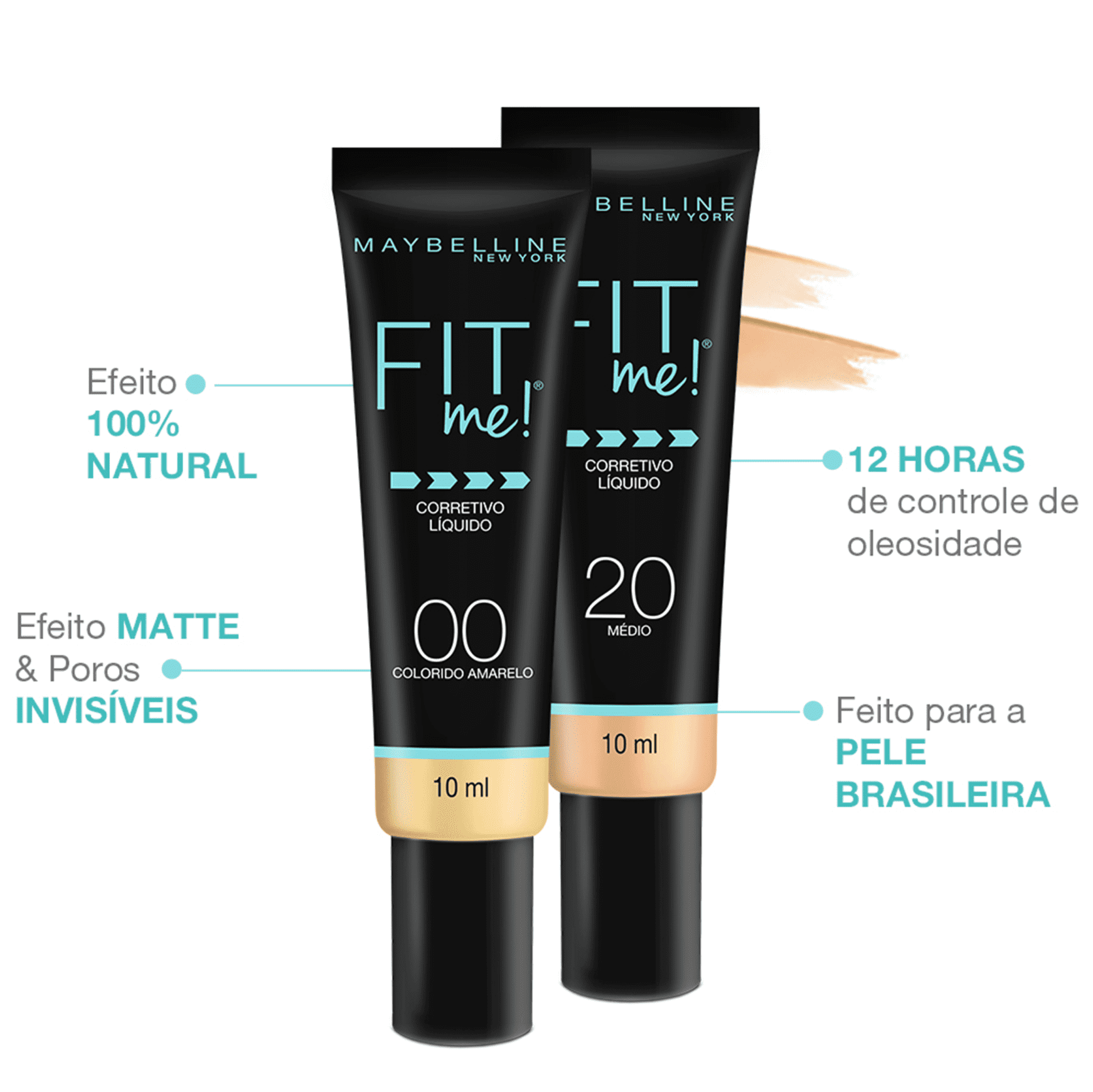 Maybelline Fit Me! Cor 20 Médio - Corretivo Líquido 10ml