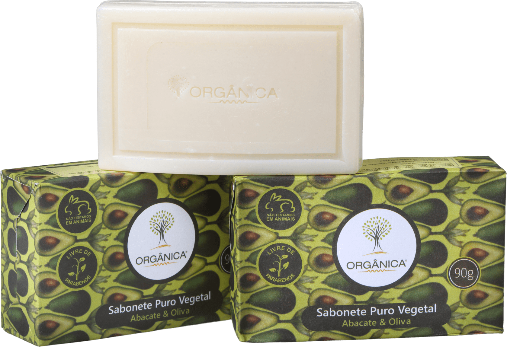 Kit Orgânica Abacate e Oliva - Sabonetes em Barra 3x90g