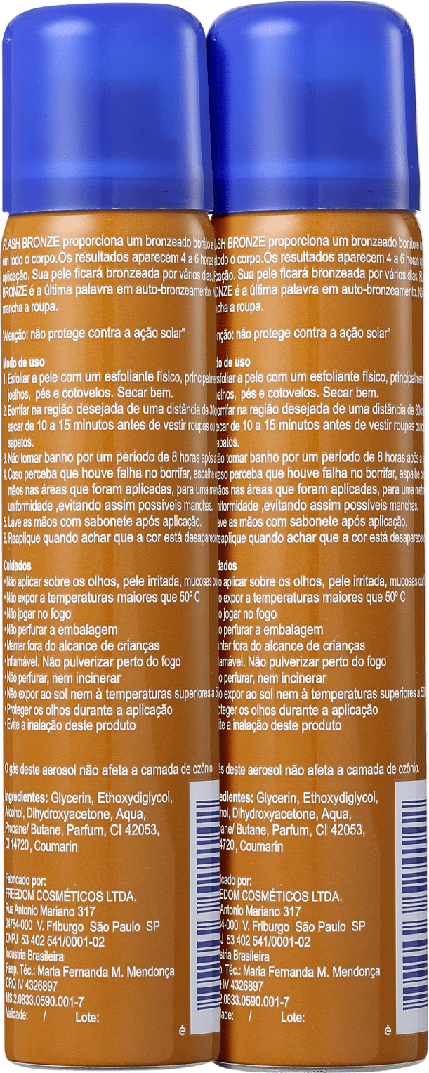 Flash Bronze Loção Auto-Bronzeante Spray – Kit de Autobronzeador 2x100ml