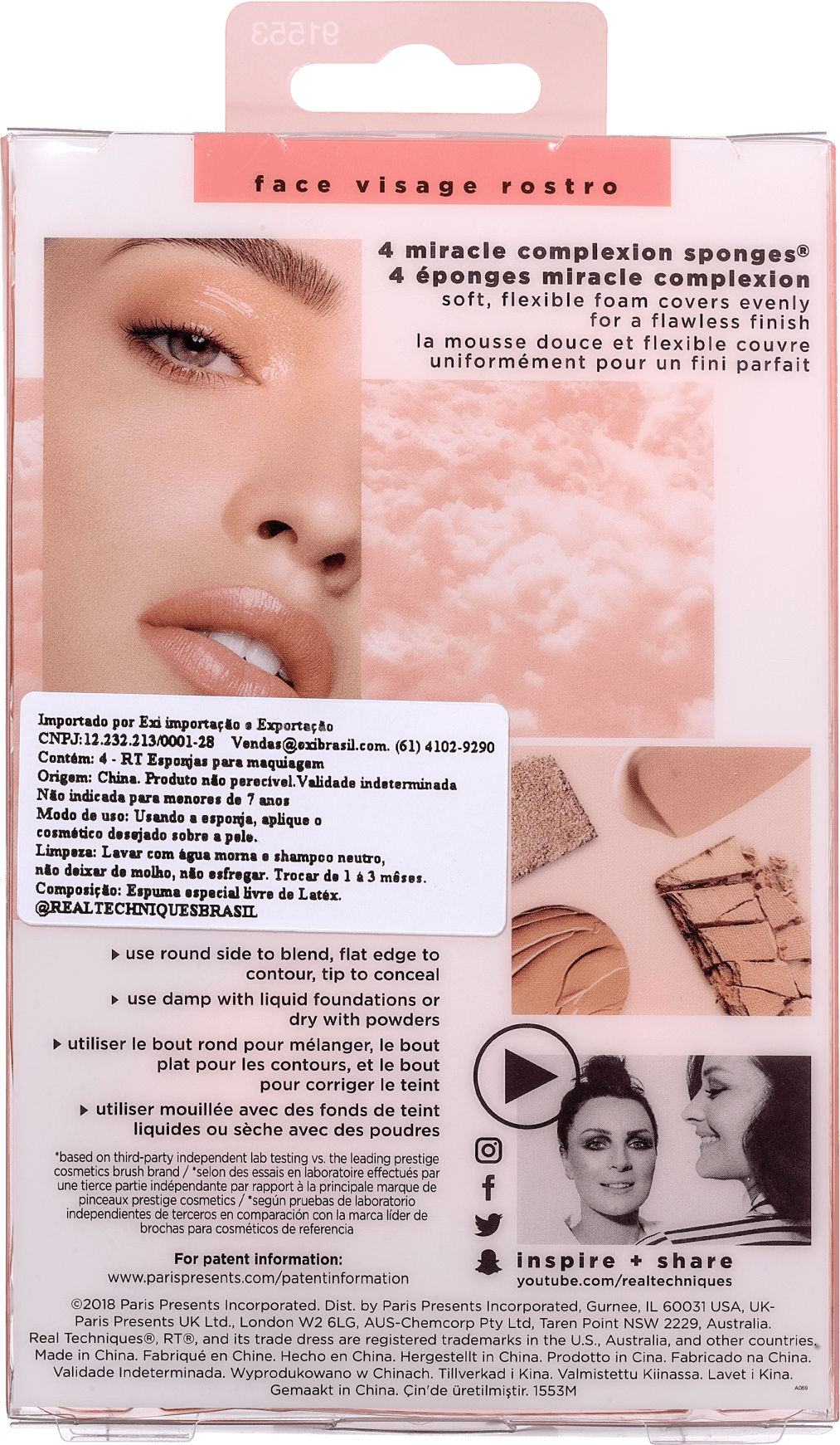 Kit Real Techniques 4 Miracle Complexion Sponges (4 Produtos)