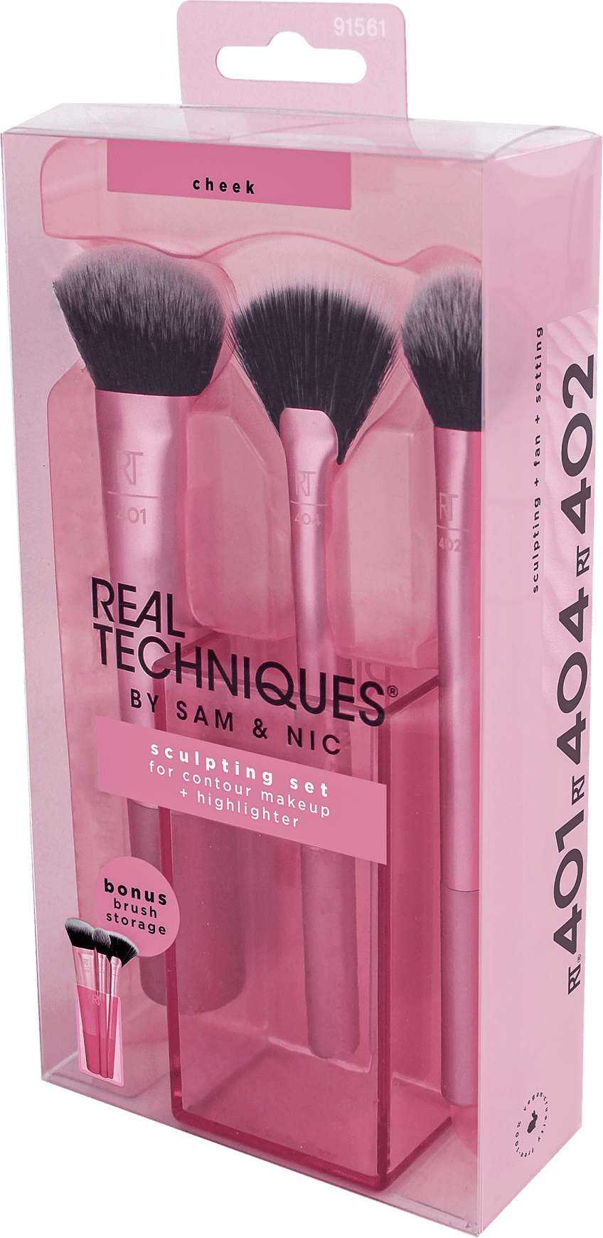 Kit de Pincéis Real Techniques Sculpting Set (3 Pincéis + Porta-Pincéis)