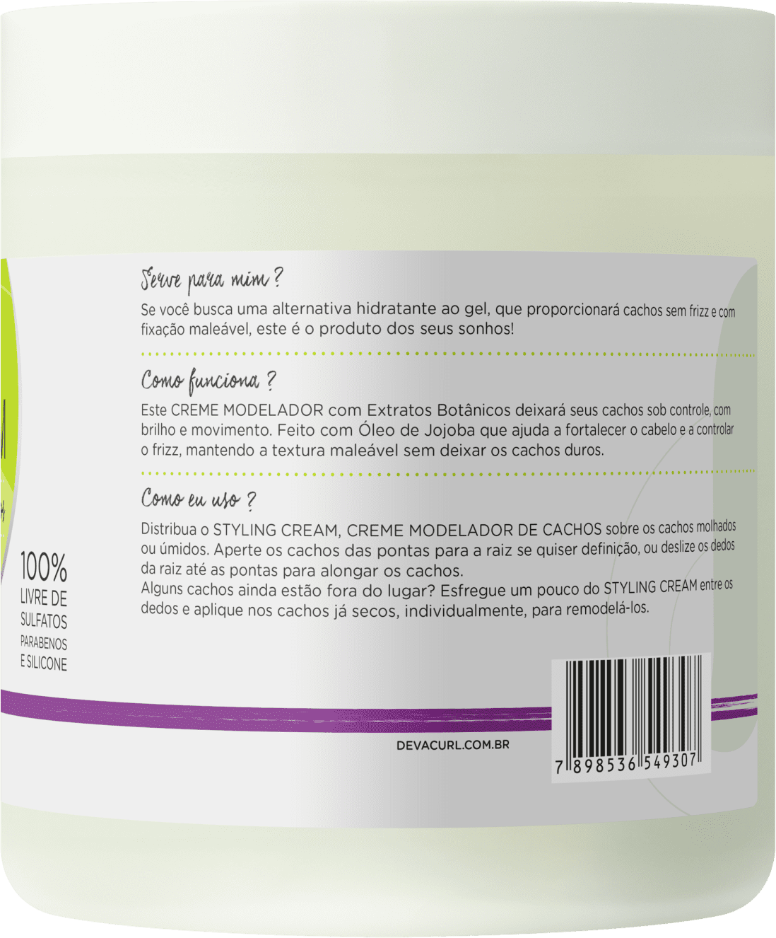 Creme Deva Curl Styling Cream Modelador 500g Beleza na 