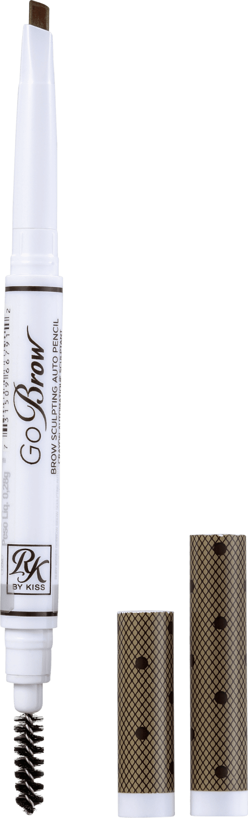 Kiss New York Ruby Kisses GoBrow Eyebrow Sculpting Auto Light Medium Brown - Lápis para Sobrancelha 0,28g