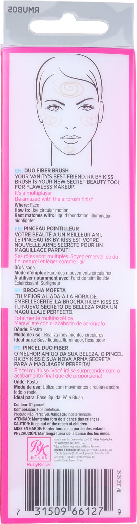 Kiss New York Ruby Kisses - Pincel Duo Fiber 24g