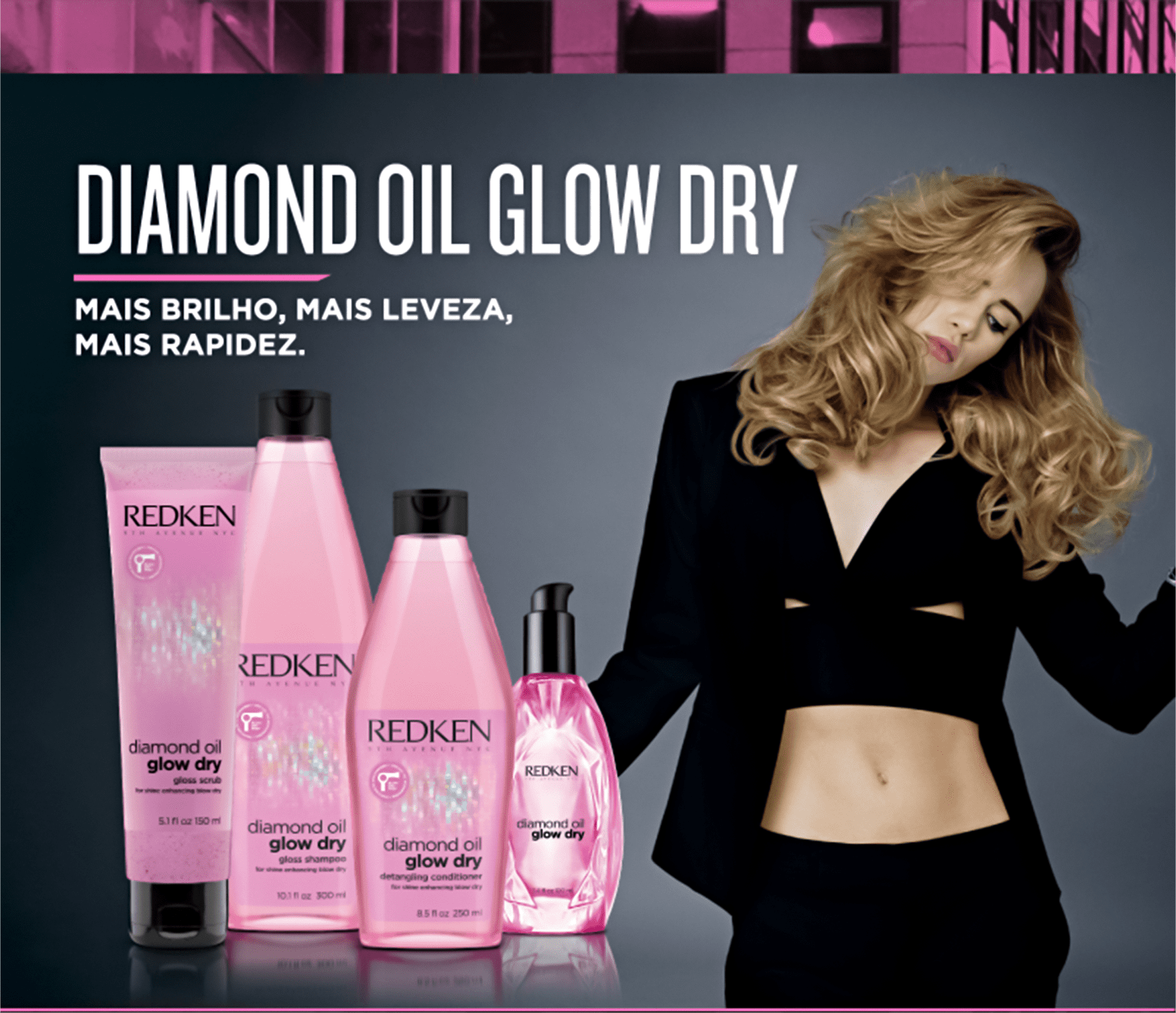 Redken Diamond Oil Glow Dry Gloss Scrub - Tratamento Pré-Shampoo 150ml