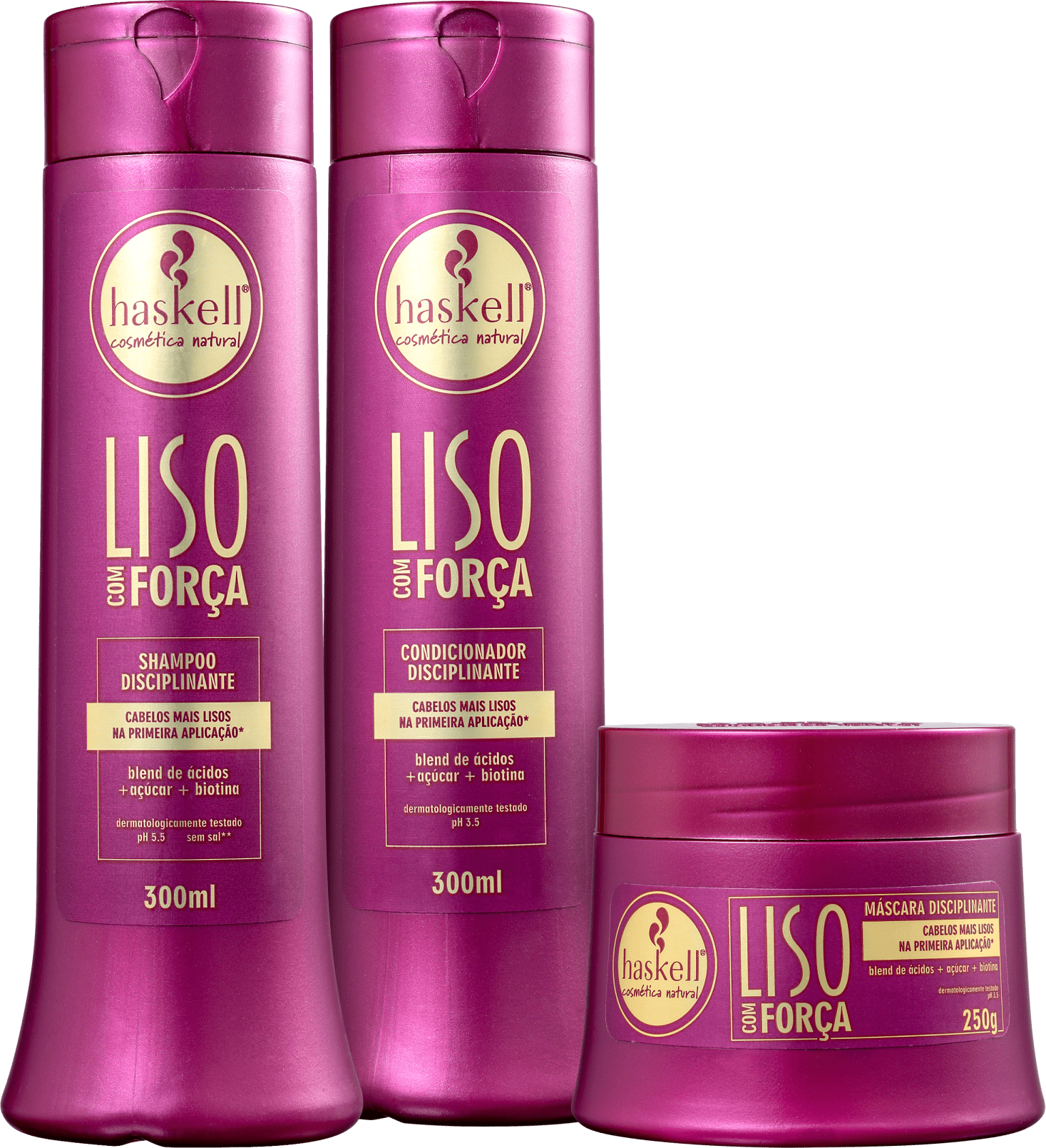 Kit Haskel Liso com Força Máscara (3 produtos)