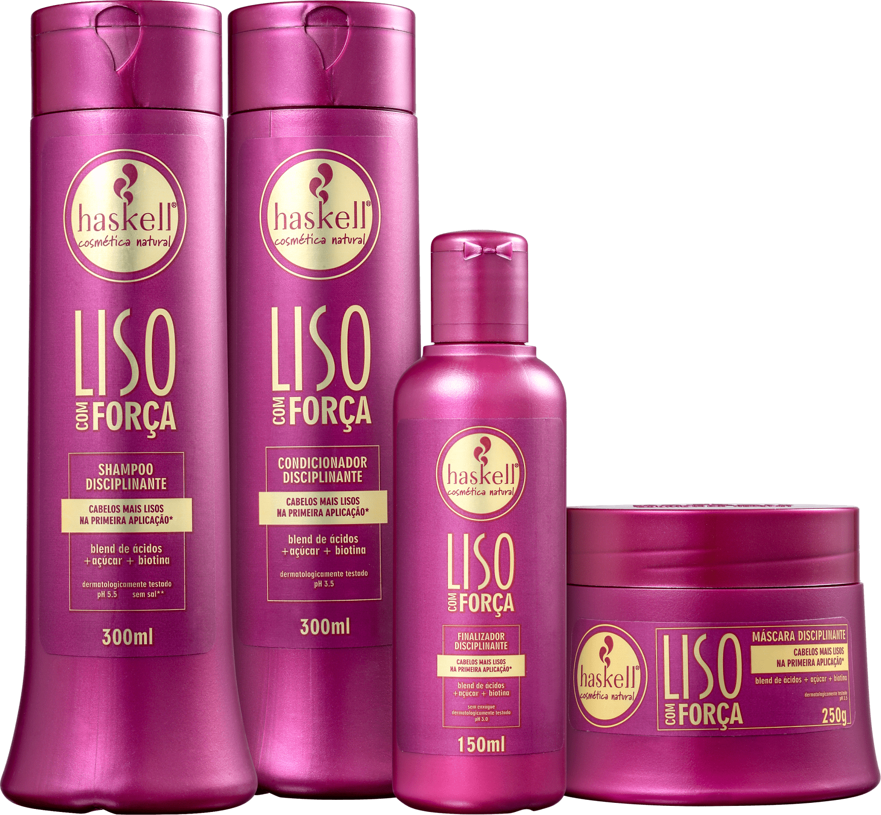 Kit Haskel Liso com Força Finalizador (4 produtos)