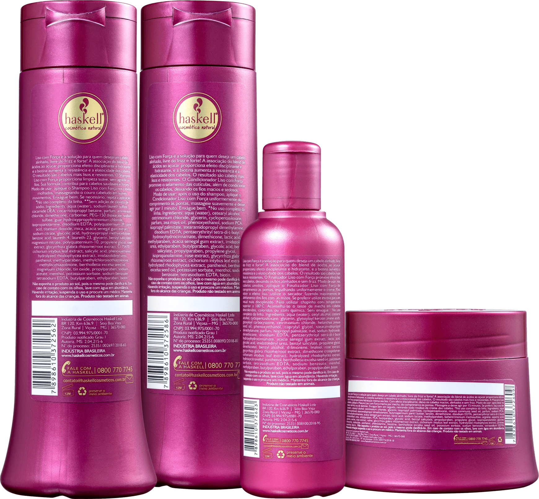 Kit Haskel Liso com Força Finalizador (4 produtos)