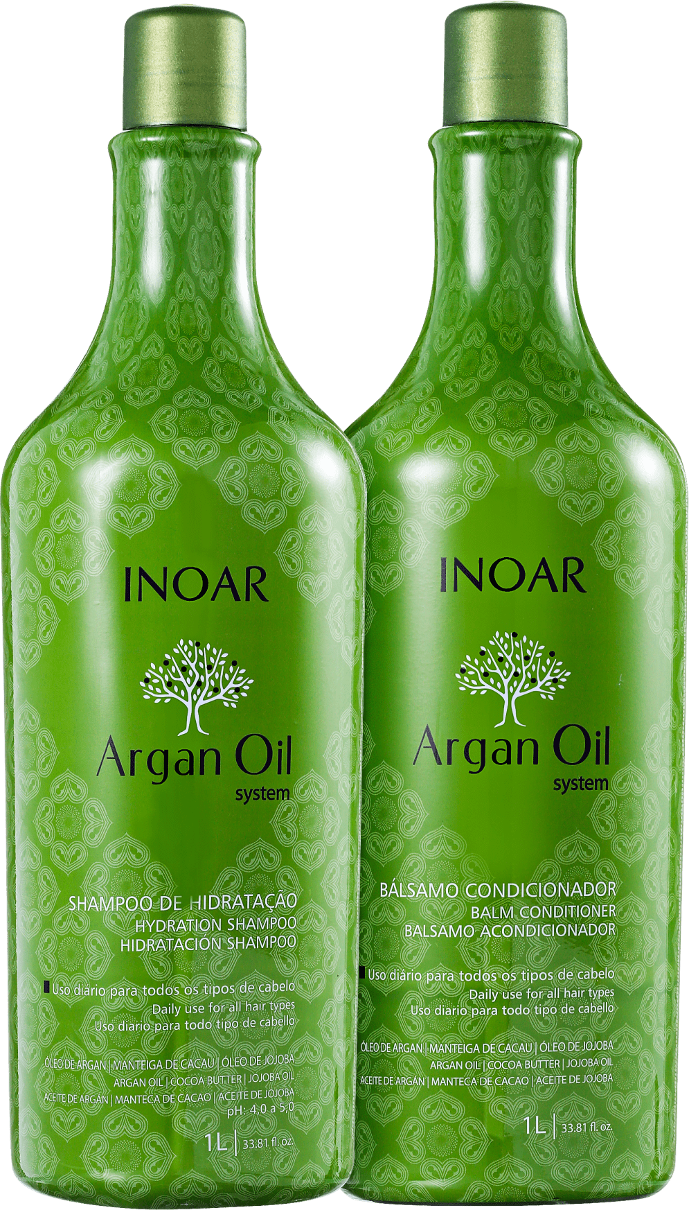 Kit Inoar Argan Oil System Argan Oil Salon Duo (2 Produtos)
