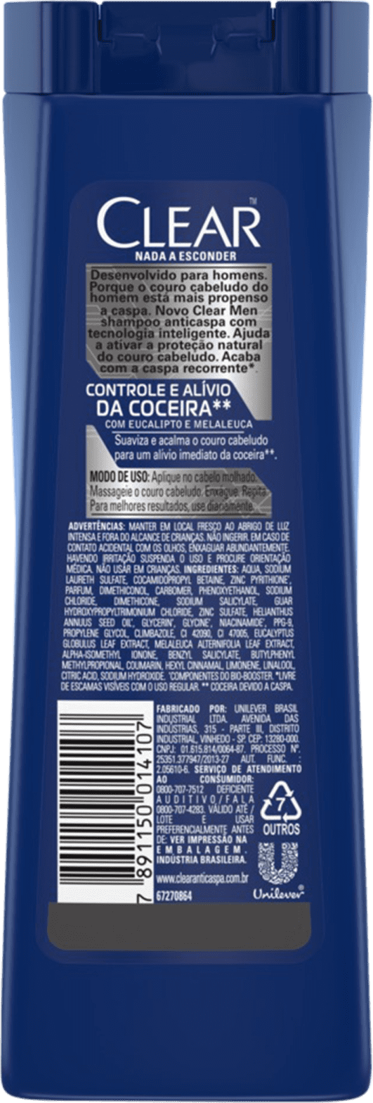 Shampoo Anticaspa Clear Alívio da Coceira 200ml