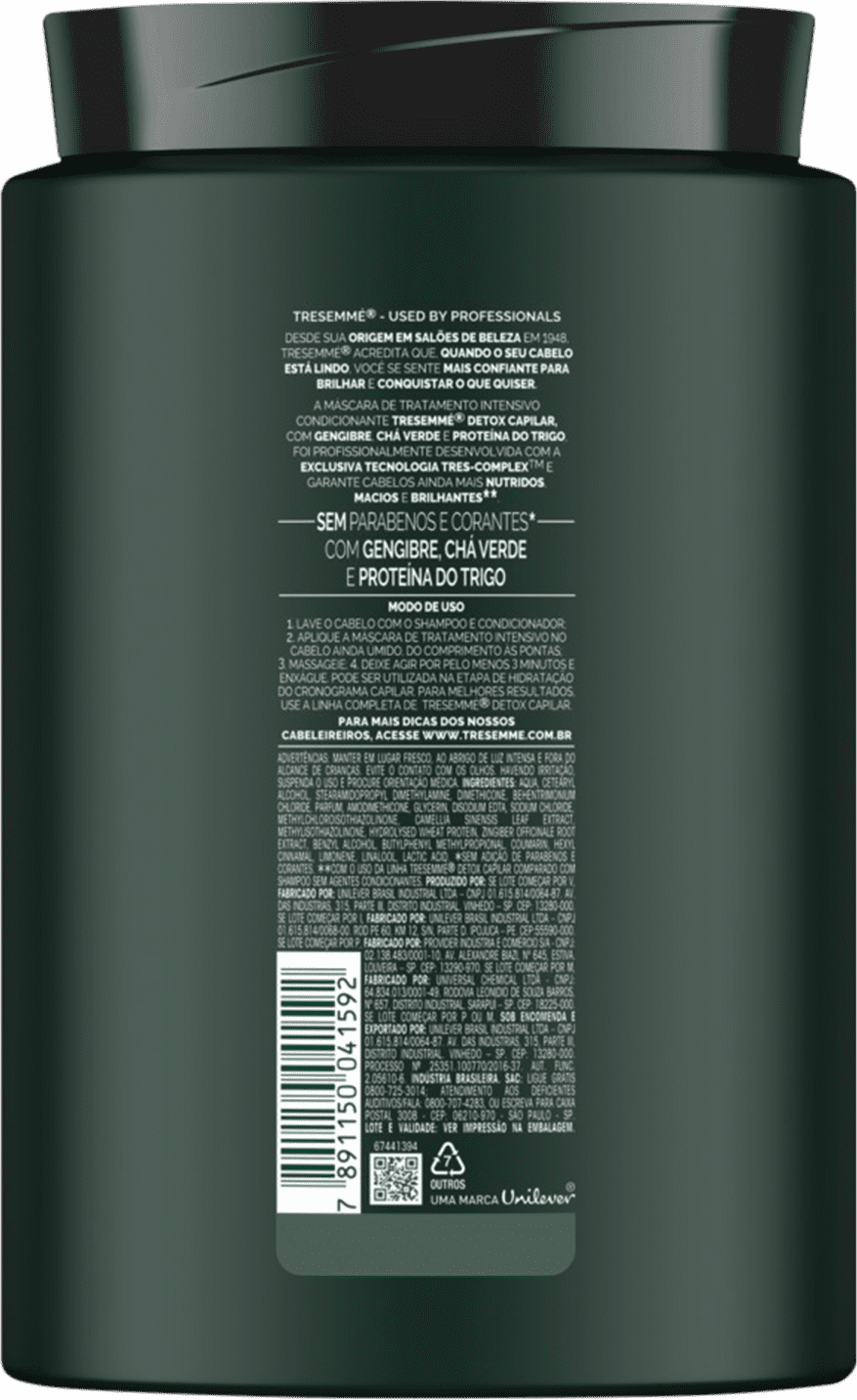 Máscara TRESemmé Detox Capilar 1000g