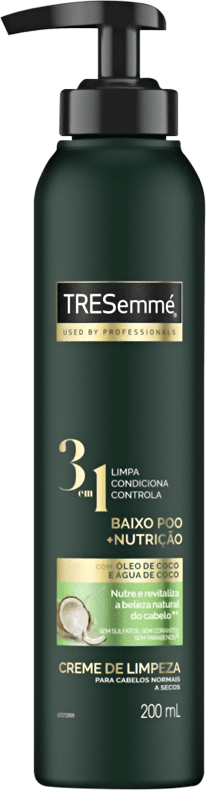 Condicionador Co-Wash TRESemmé Baixo Poo + Nutrição 3 em 1 200ml