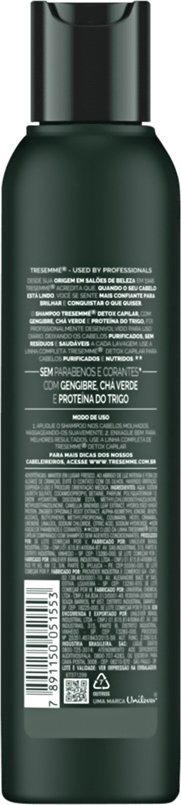 Shampoo TRESemmé Detox Capilar 200ml