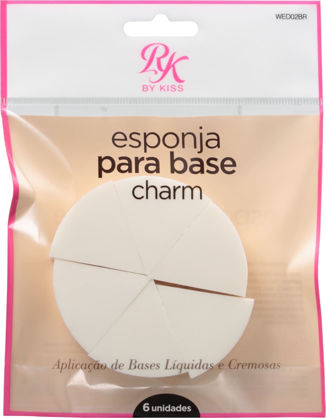 Kiss New York Ruby Kisses Charm - Esponja para Base (6 unidades)