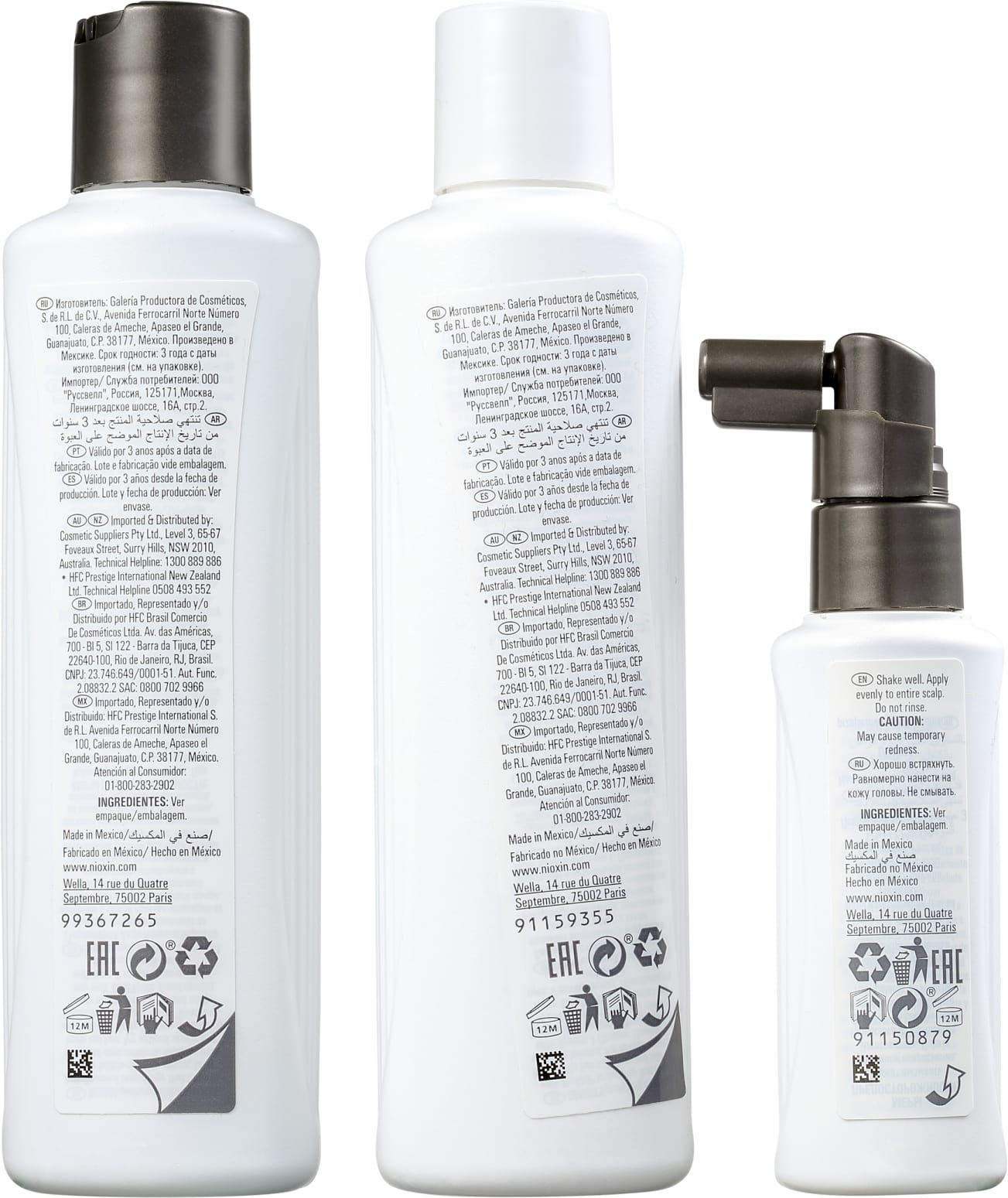 Kit Nioxin System 1 Small (3 Produtos)