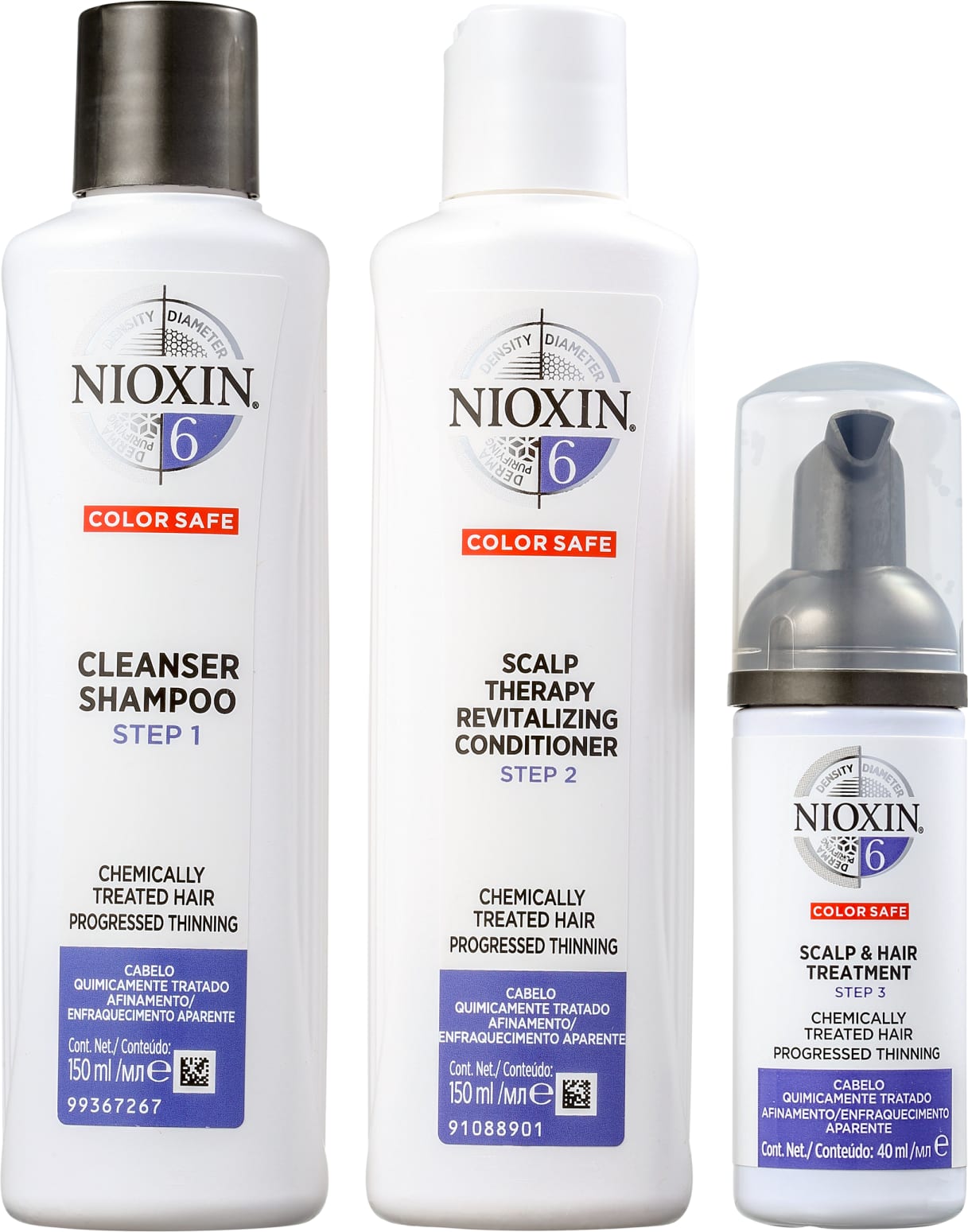 Kit Nioxin System 6 Small (3 Produtos)