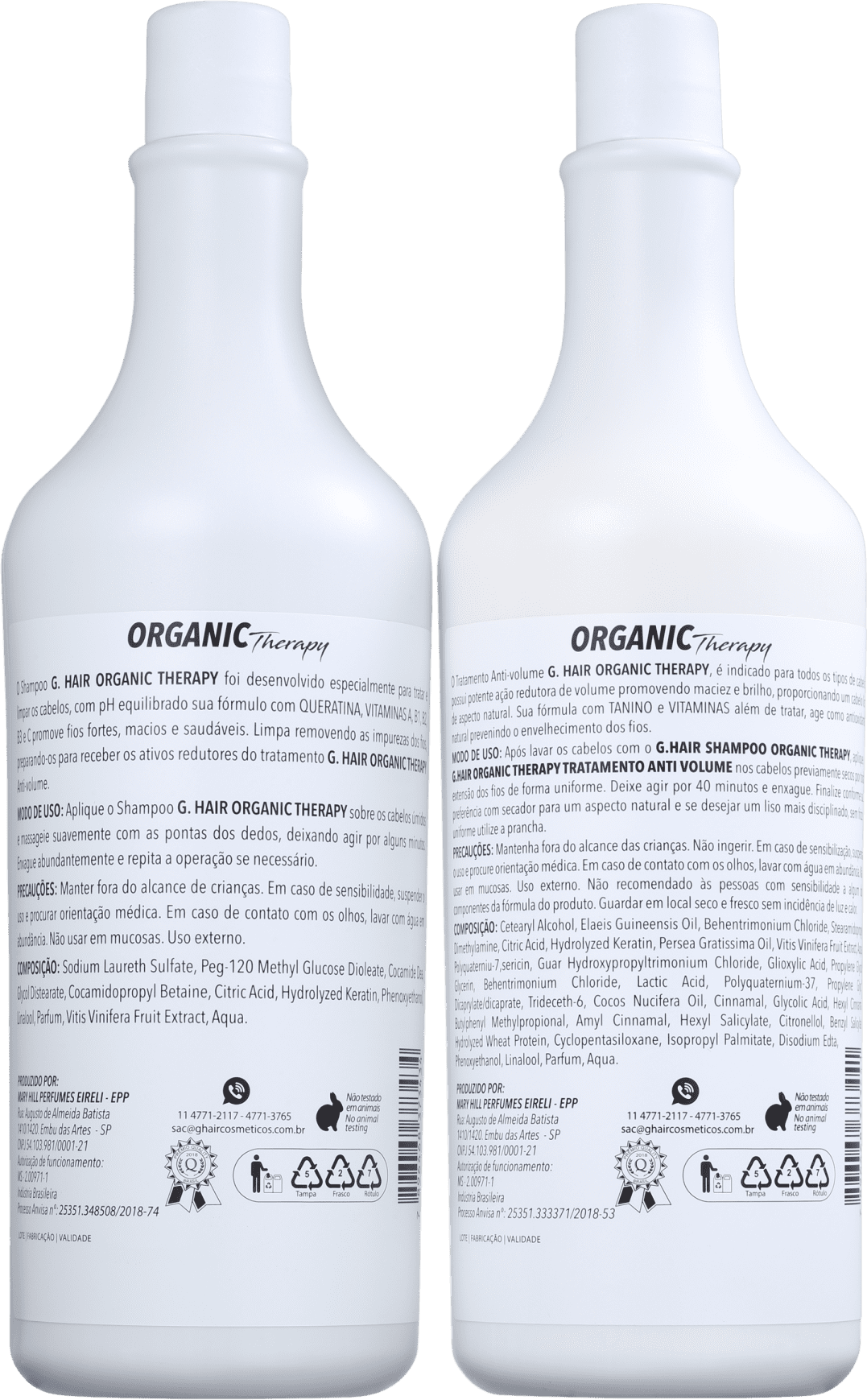 Kit G.Hair Organic Therapy Tratamento Salão (2 Produtos)