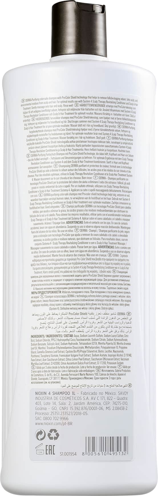 Nioxin System 4 Cleanser - Shampoo 1000ml