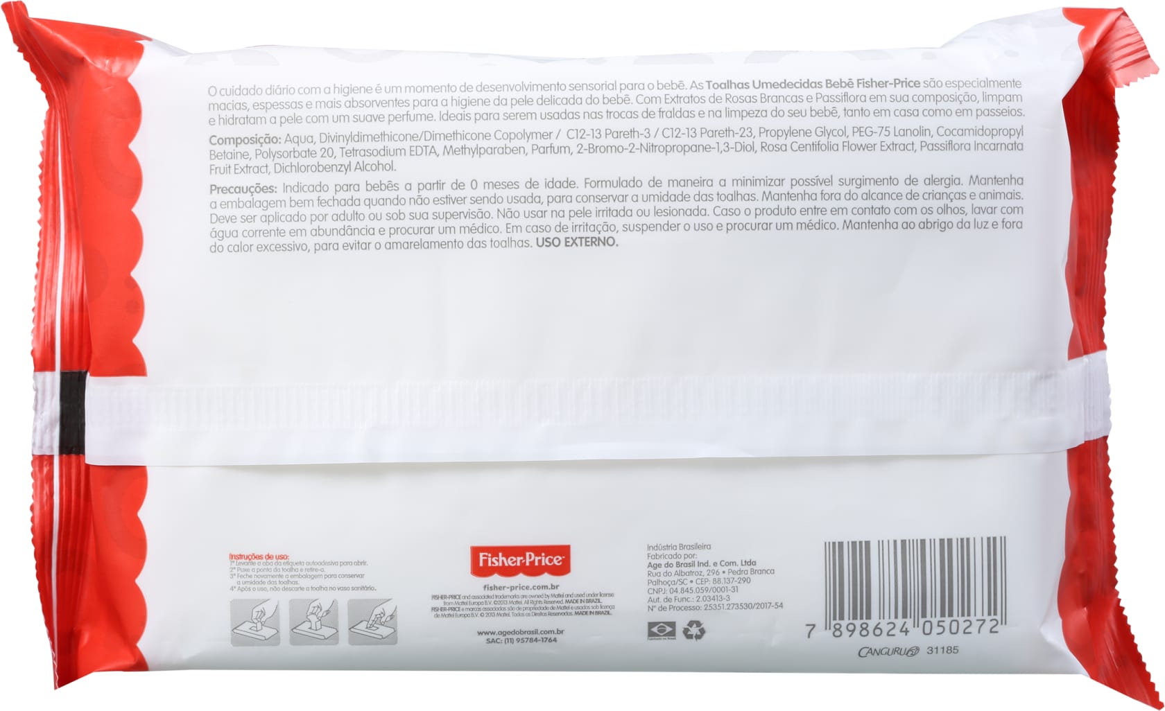 Fisher-Price Bebê com Perfume - Lenços de Limpeza (50 unidades)