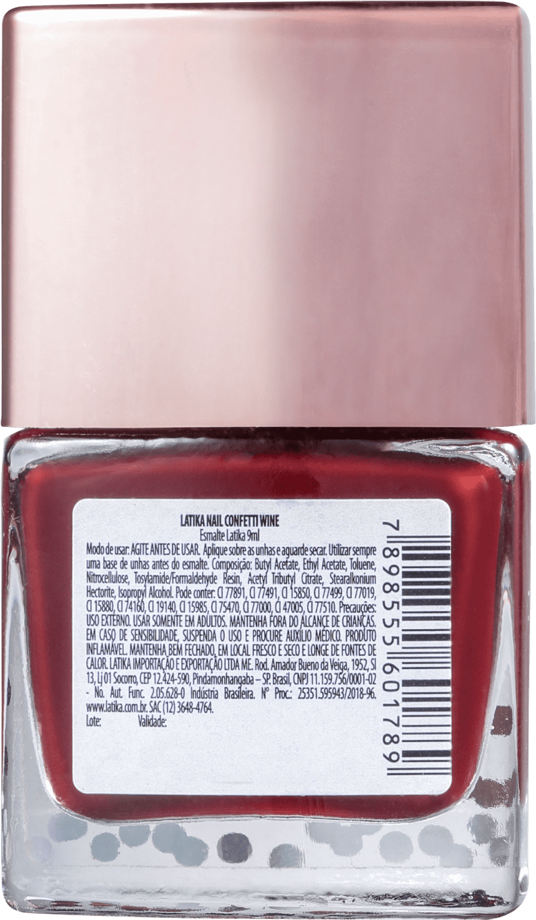 Latika Confetti Wine - Esmalte Cremoso 9ml