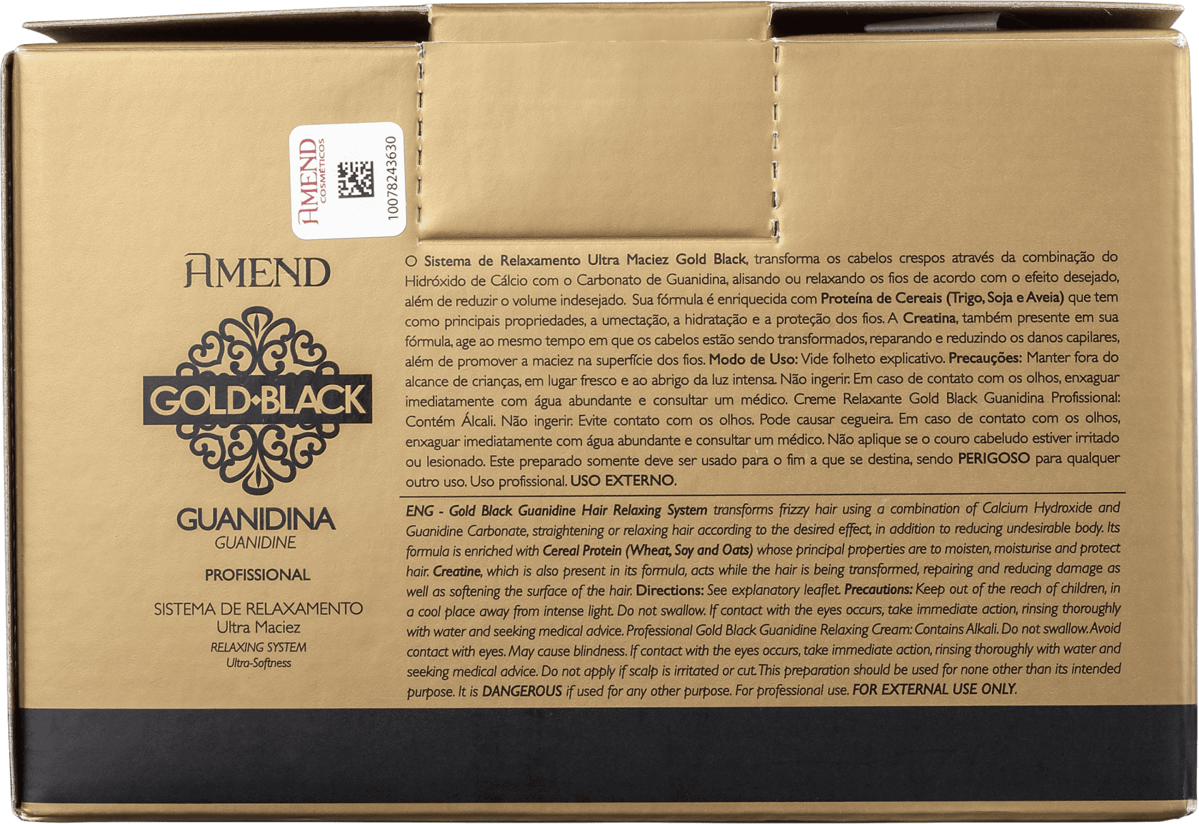 Kit Amend Gold Black Guanidina Profissional (5 Produtos)