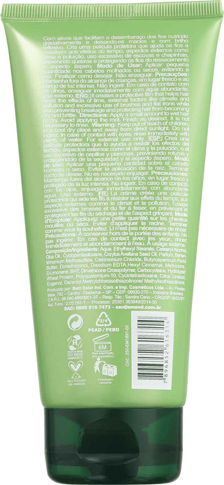 Amend Hair Dry Maciez e Brilho - Creme de Pentear 180g