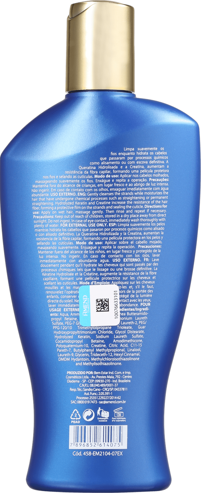 Amend Gold Black Definitive Liss - Shampoo 250ml