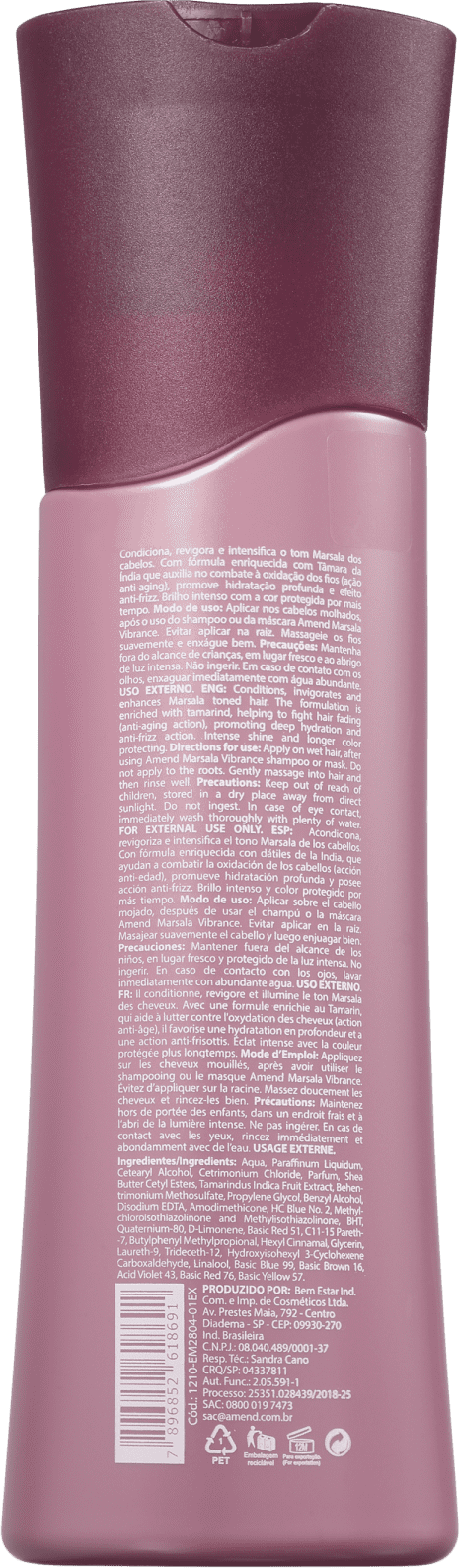 Amend Marsala Vibrance Realce da Cor - Condicionador 250ml