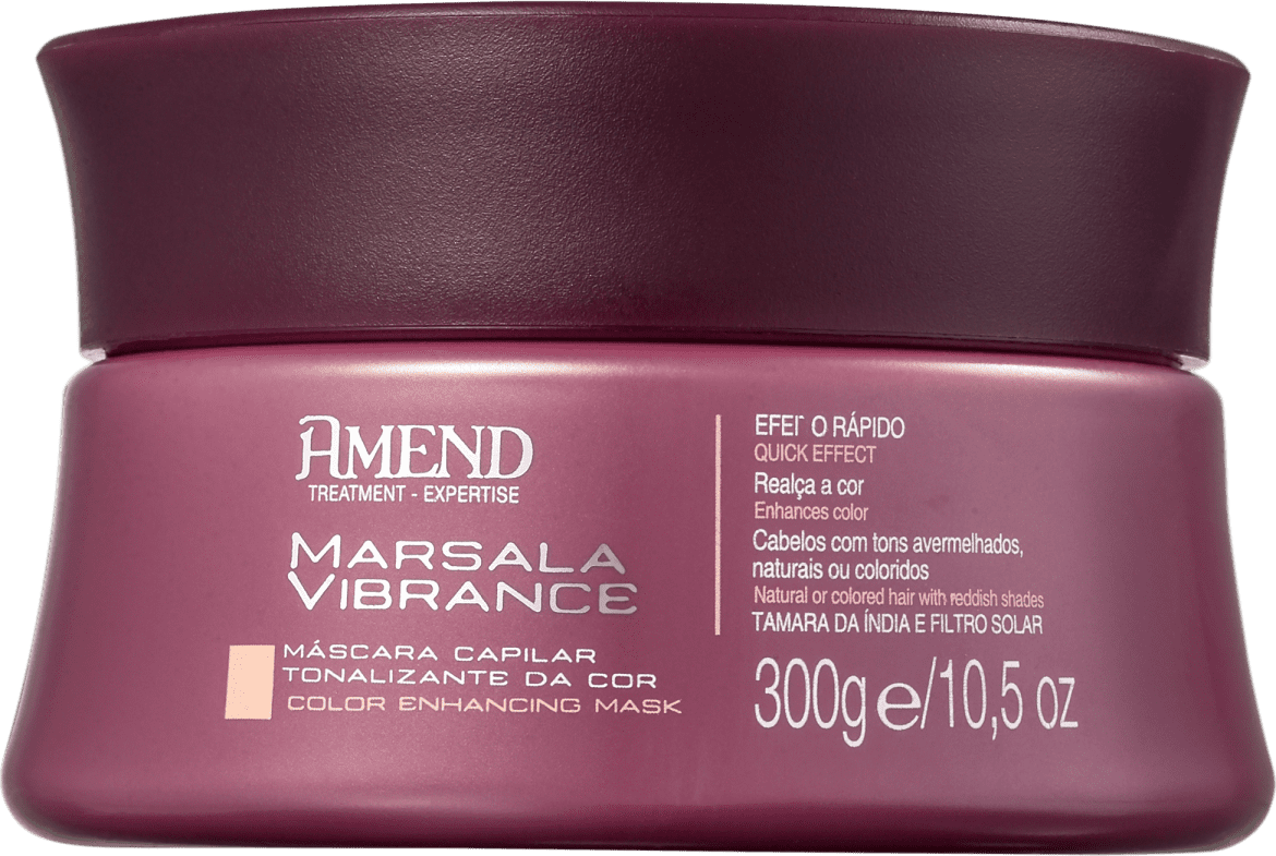 Amend Marsala Vibrance Realce da Cor - Máscara Capilar 300g