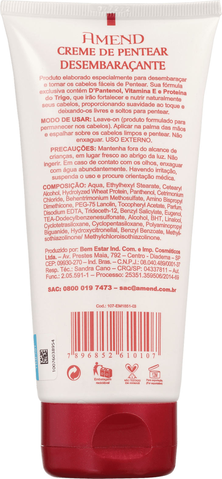 Amend Leave-On Desembaraçante - Creme de Pentear 180g