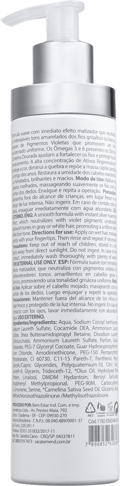 Amend Luxe Creations Regenerative Care - Shampoo Matizador 250ml