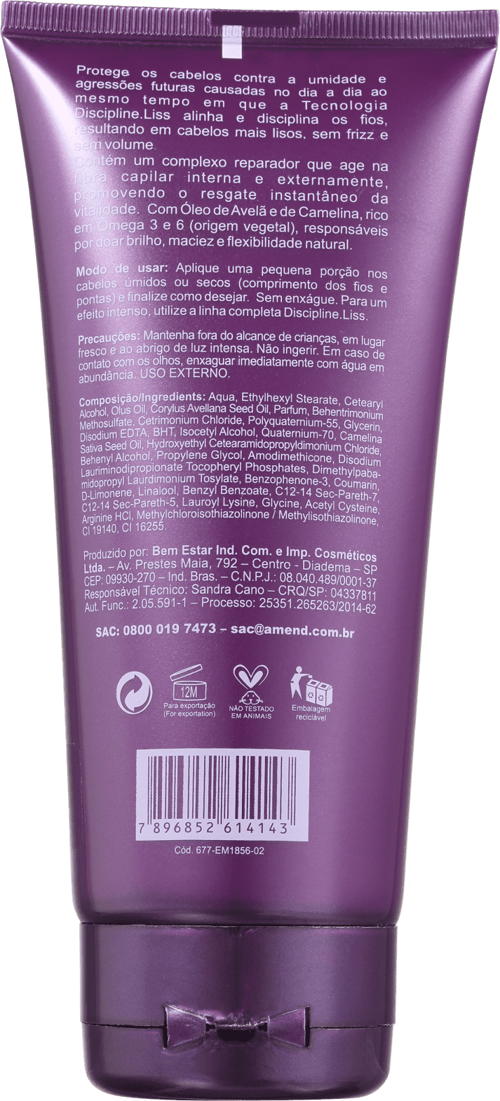 Amend Discipline.Liss - Creme Disciplinante 180g