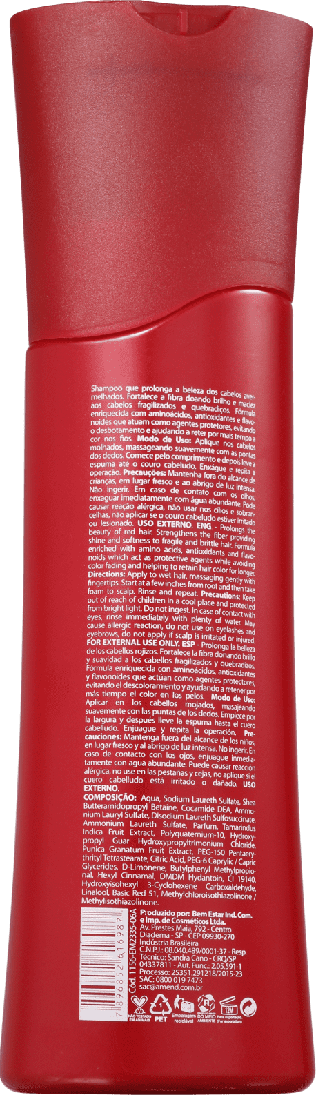 Amend Red Revival Realce da Cor - Shampoo 250ml