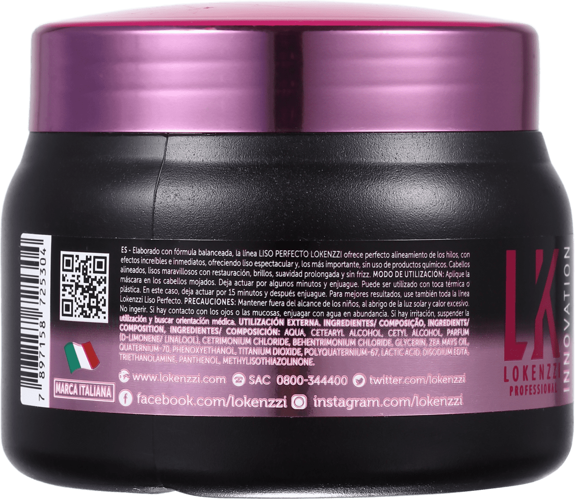 Lokenzzi Liso Perfeito - Máscara Capilar 250g