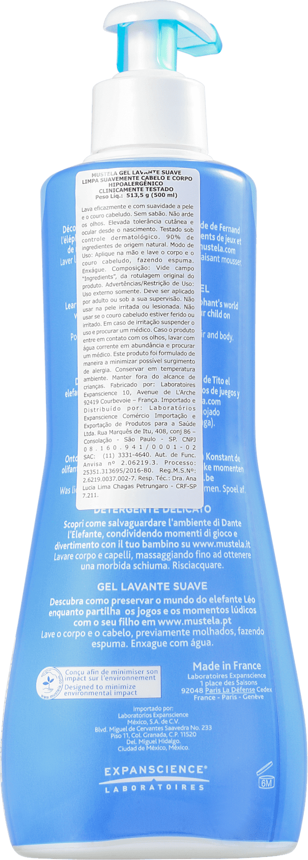 Mustela Lavant Doux Elefante - Gel de Limpeza 500ml