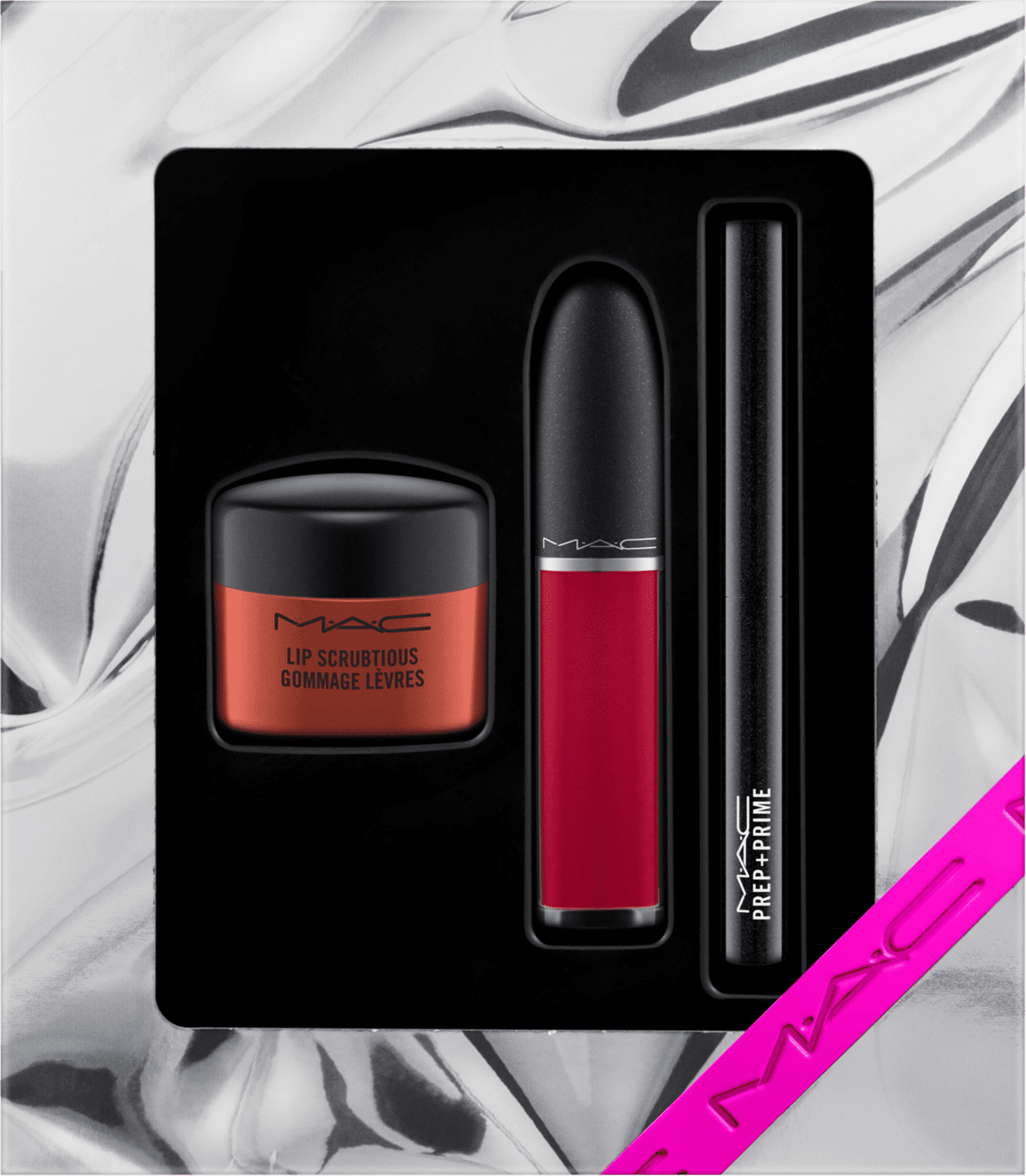 M·A·C Kit Shiny Pretty Things Sweet Scrub Set Red Velvet (3 produtos)