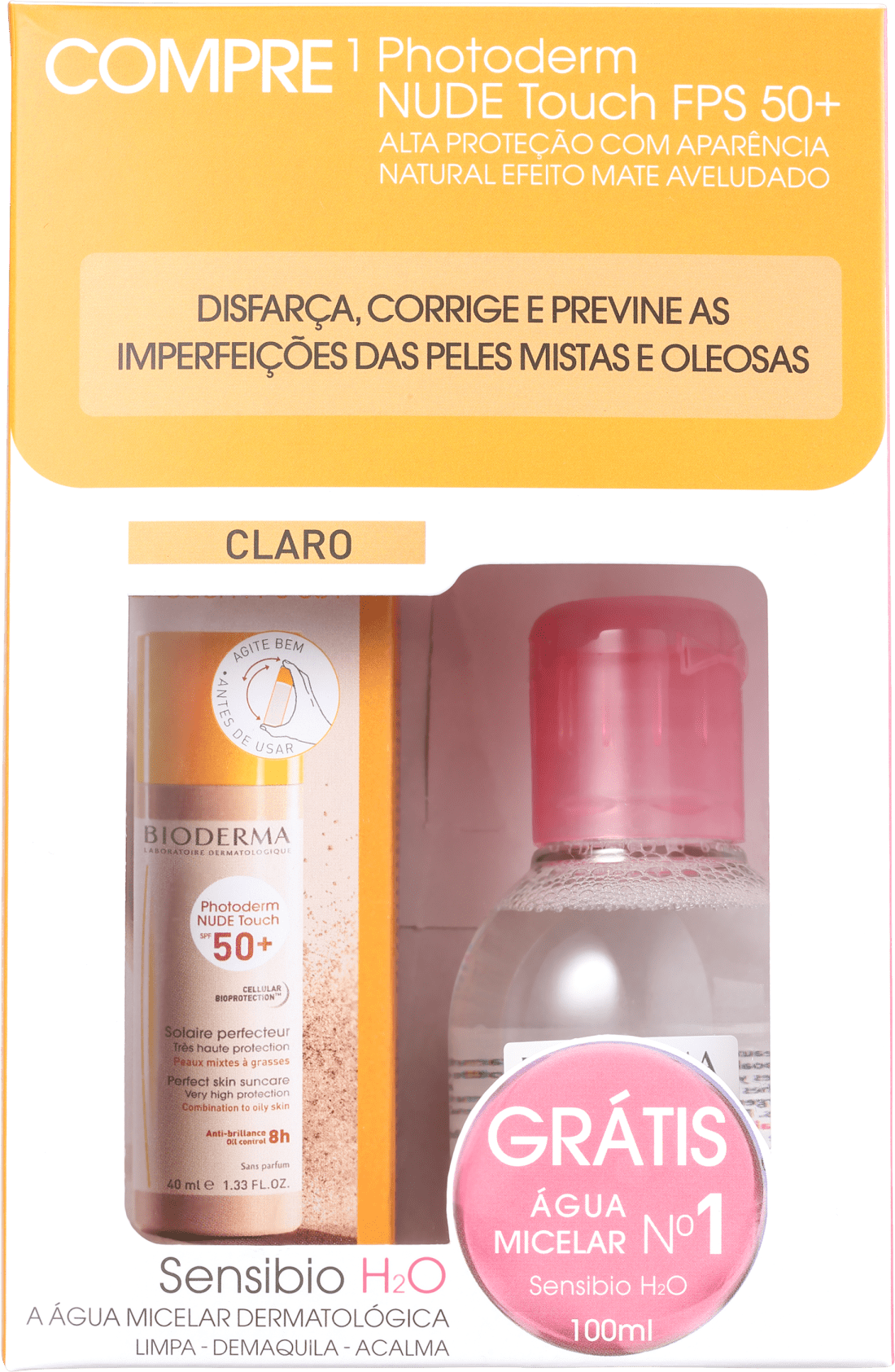 Kit Bioderma Photoderm Sensibio Claro (2 Produtos)
