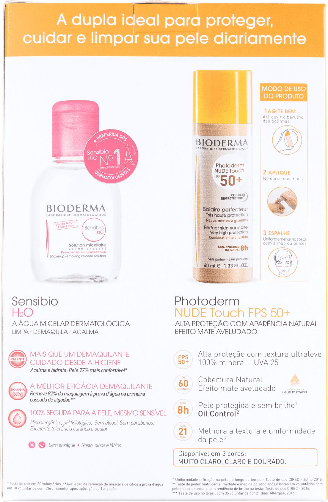 Kit Bioderma Photoderm Sensibio Dourado (2 Produtos)