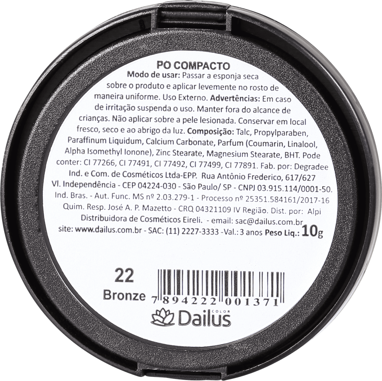 Dailus 22 Bronze - Pó Compacto Natural 10g
