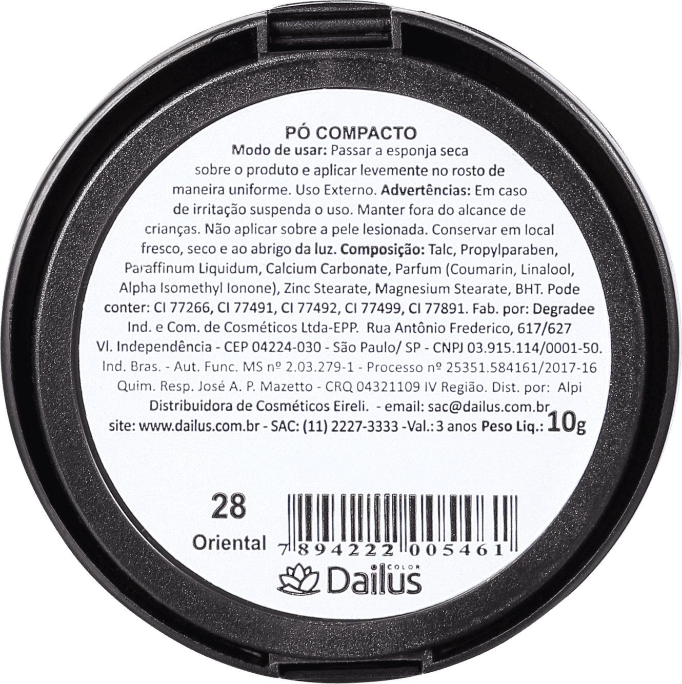 Dailus 28 Oriental - Pó Compacto Natural 10g