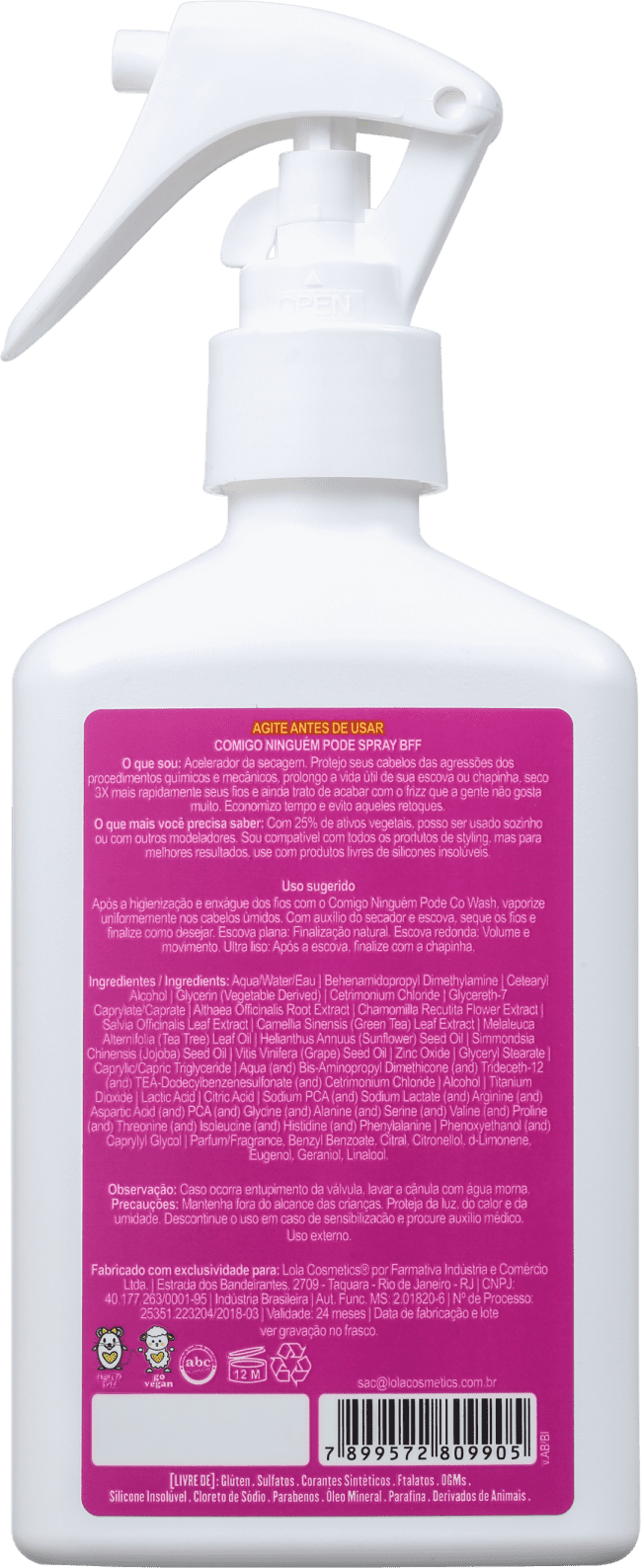 Lola Cosmetics Comigo Ninguém Pode BFF - Spray Protetor Térmico 230ml