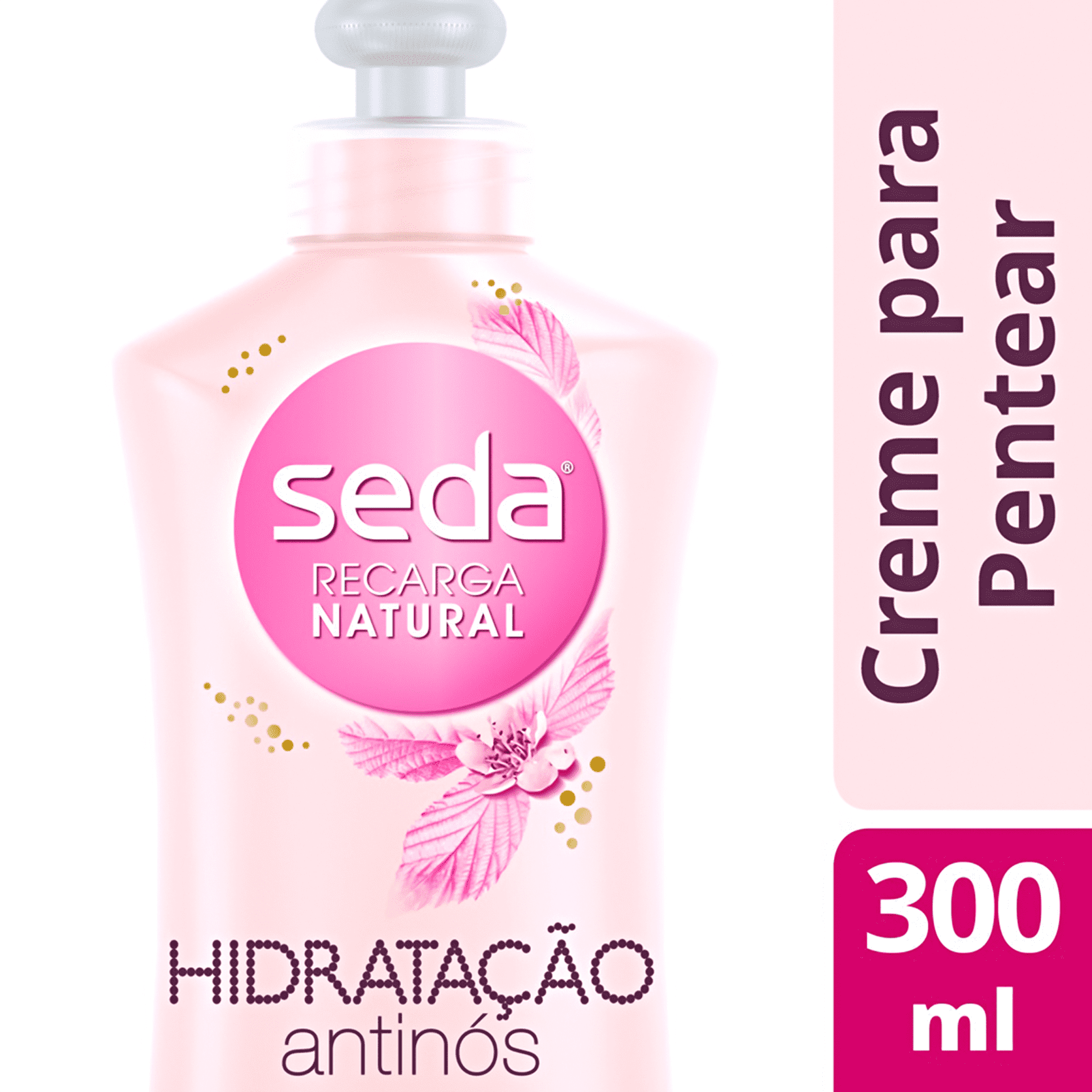 Creme de Pentear Seda Recarga Natural Hidratação Antinós 300ml