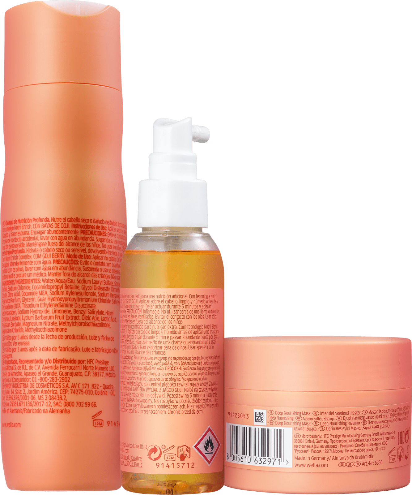 Kit Wella Professionals Invigo Nutri-Enrich Booster Trio (3 Produtos)